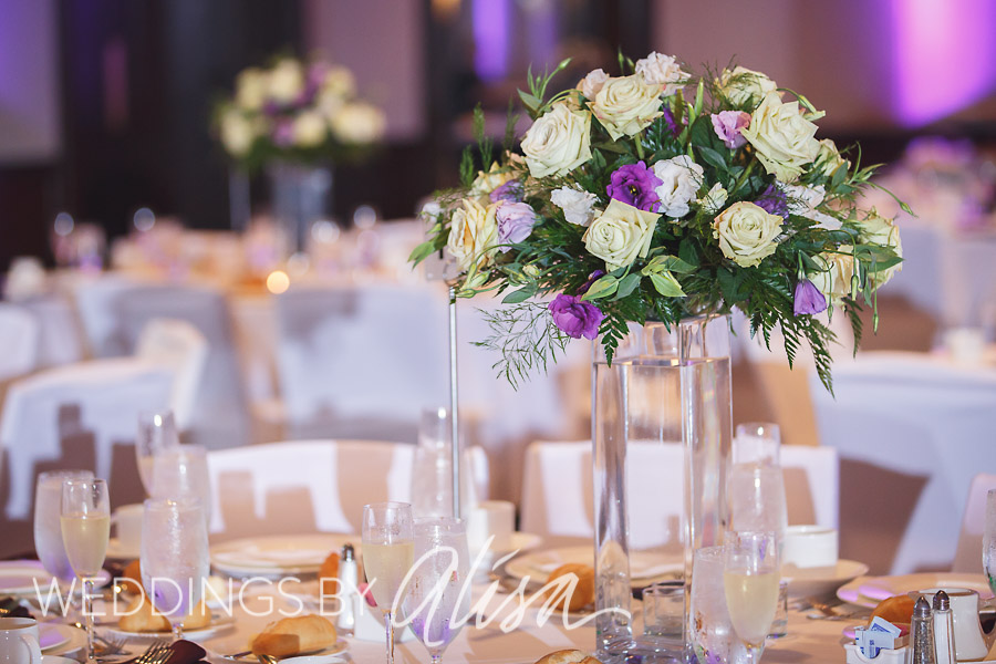 Wedding Reception flowers at Westin Convention Center
